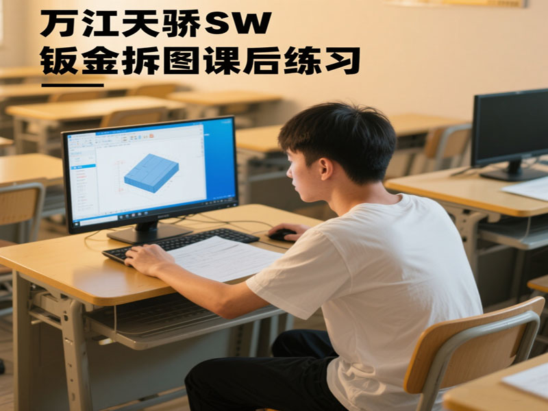 东莞万江天骄职校SW钣金拆图课后练习