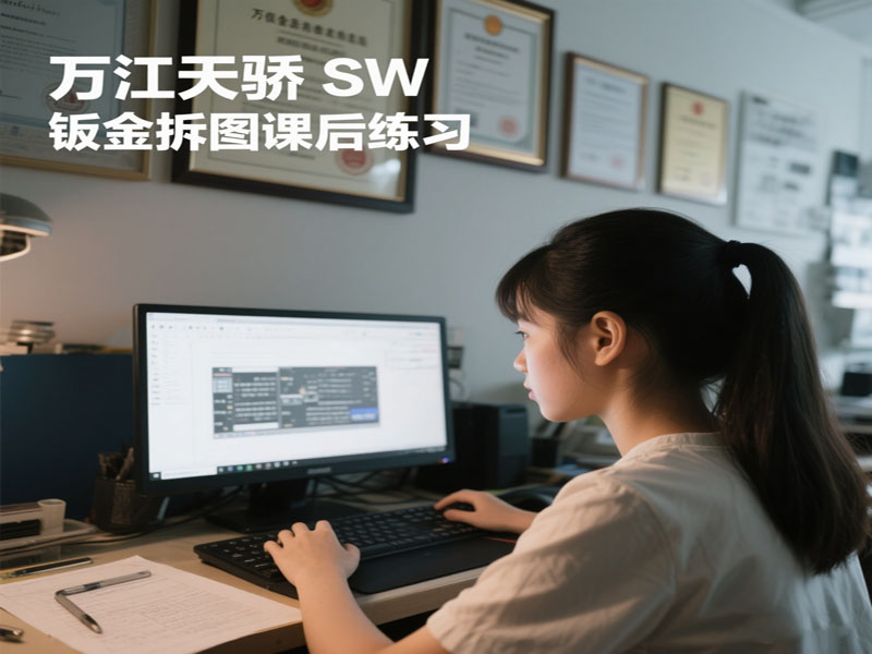 东莞万江天骄职校SW钣金拆图课后练习