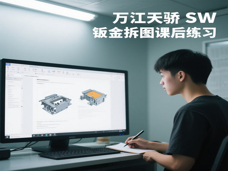 东莞万江天骄职校SW钣金拆图课后练习 