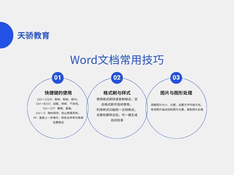 东莞万江天骄职校word文档常用技巧