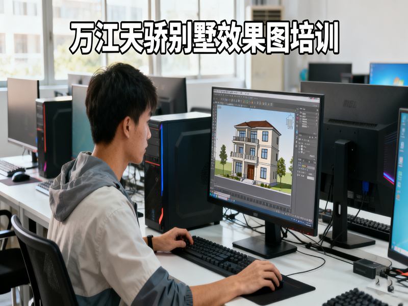 东莞万江天骄职校别墅效果图培训 