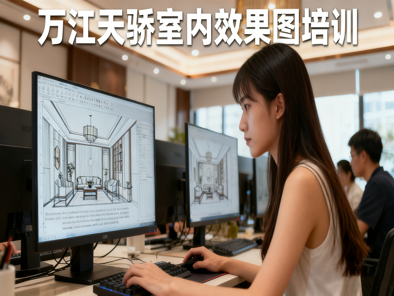 东莞万江天骄职校室内效果图培训 