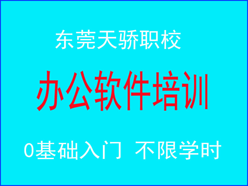 东莞万江天骄职校办公软件培训