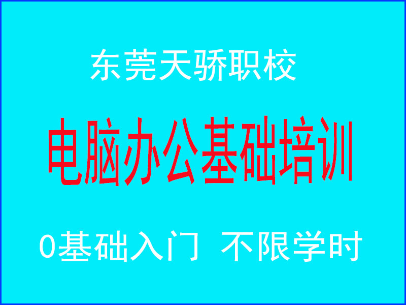 东莞万江天骄职校电脑办公基础培训