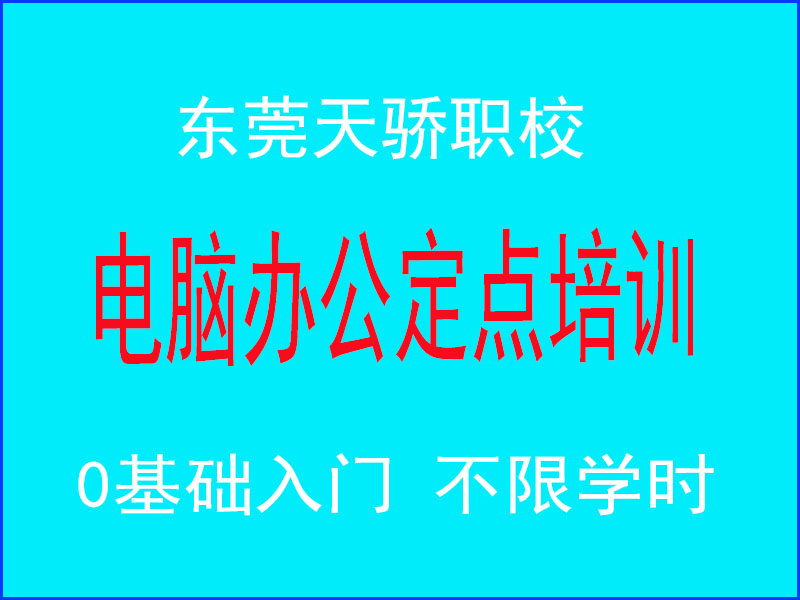 东莞万江天骄职校电脑办公定点培训