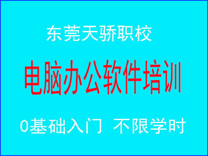 东莞万江天骄职校电脑办公软件培训